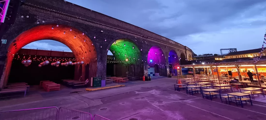 Architectural LED wash installation at Luna Springs Birmingham
